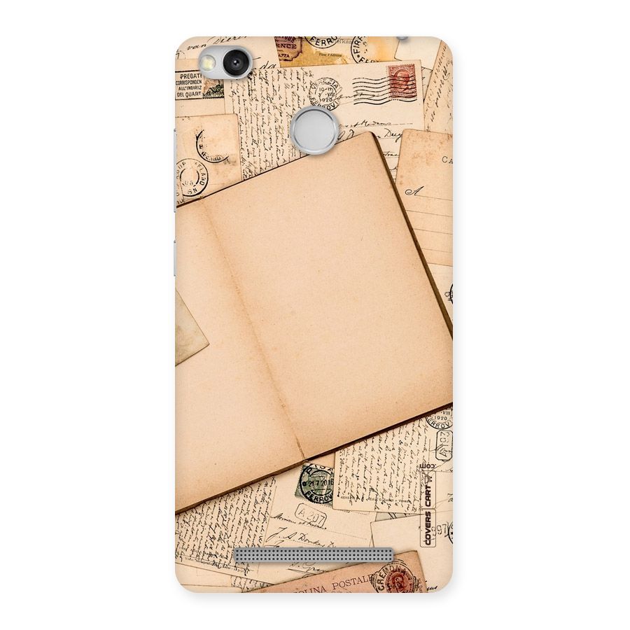 Vintage Journal Back Case for Redmi 3S Prime