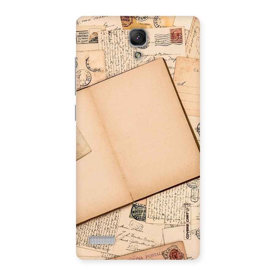 Vintage Journal Back Case for Redmi Note