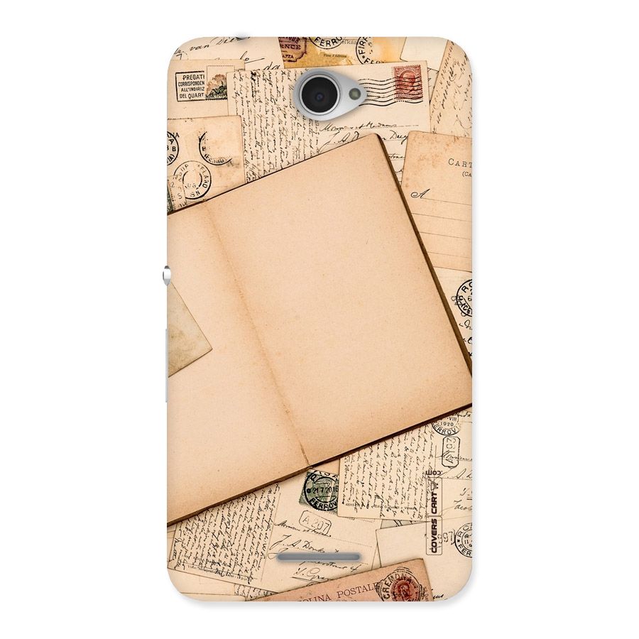 Vintage Journal Back Case for Sony Xperia E4