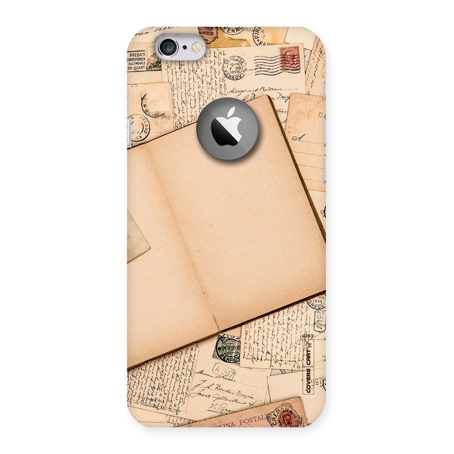 Vintage Journal Back Case for iPhone 6 Logo Cut