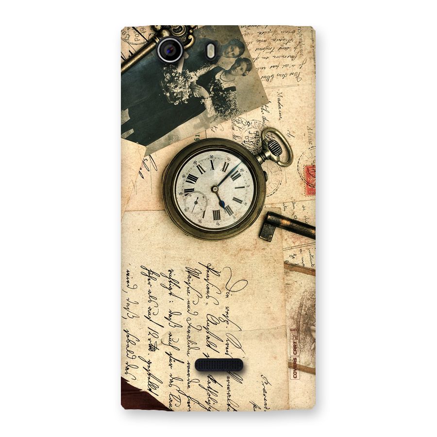 Vintage Key And Compass Back Case for Canvas Nitro 2 E311