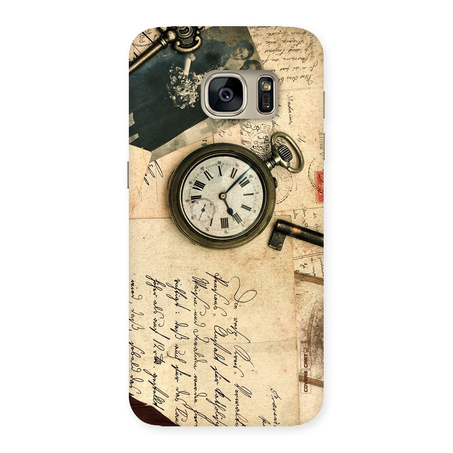 Vintage Key And Compass Back Case for Galaxy S7