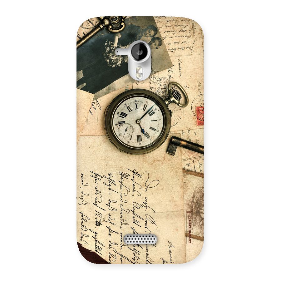 Vintage Key And Compass Back Case for Micromax Canvas HD A116