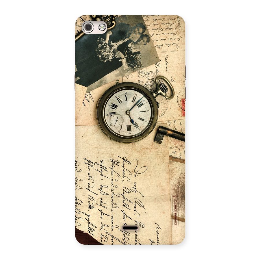 Vintage Key And Compass Back Case for Micromax Canvas Silver 5