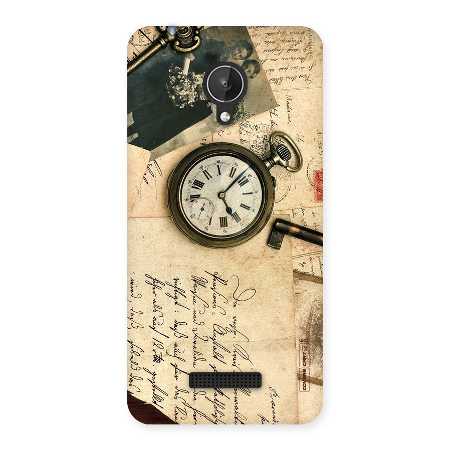 Vintage Key And Compass Back Case for Micromax Canvas Spark Q380