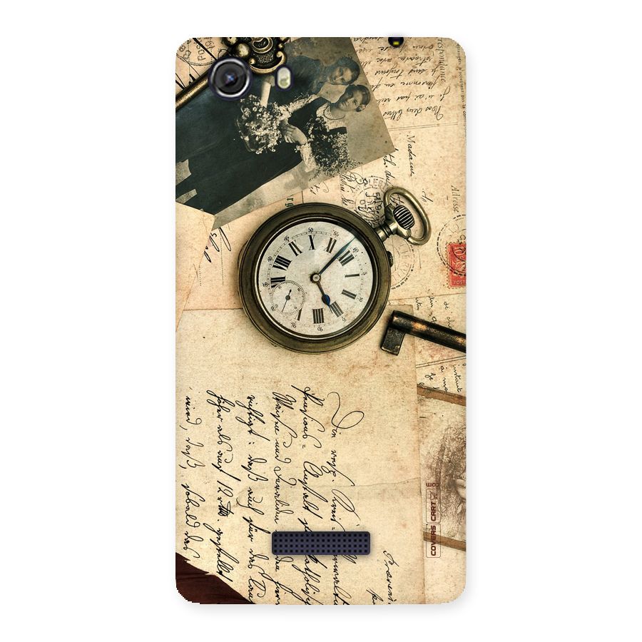 Vintage Key And Compass Back Case for Micromax Unite 3