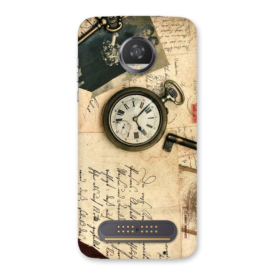 Vintage Key And Compass Back Case for Moto Z2 Play