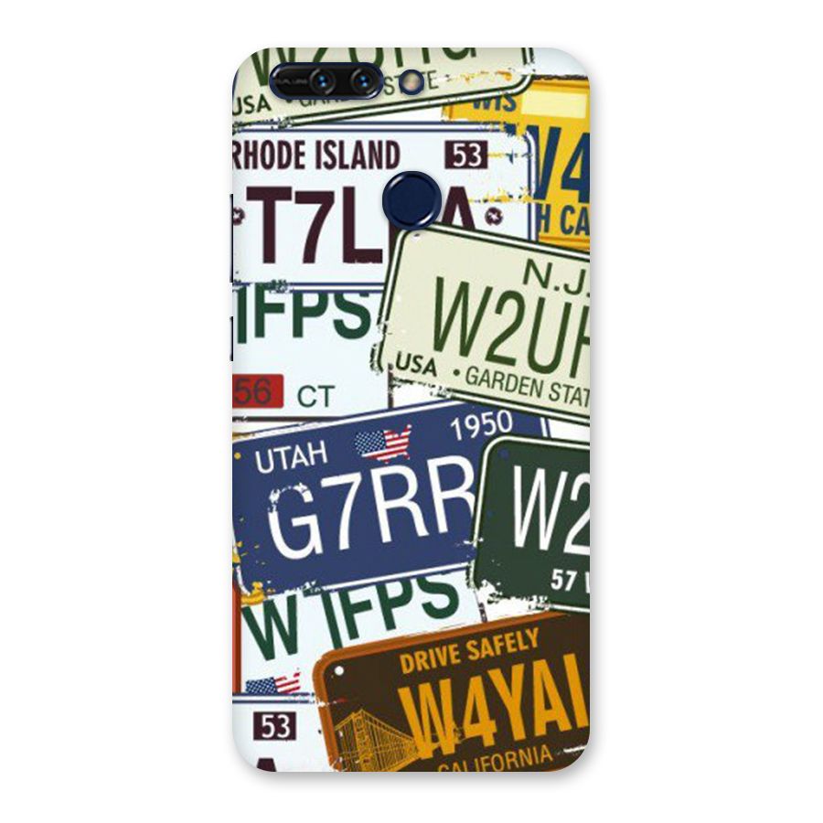 Vintage License Plates Back Case for Honor 8 Pro