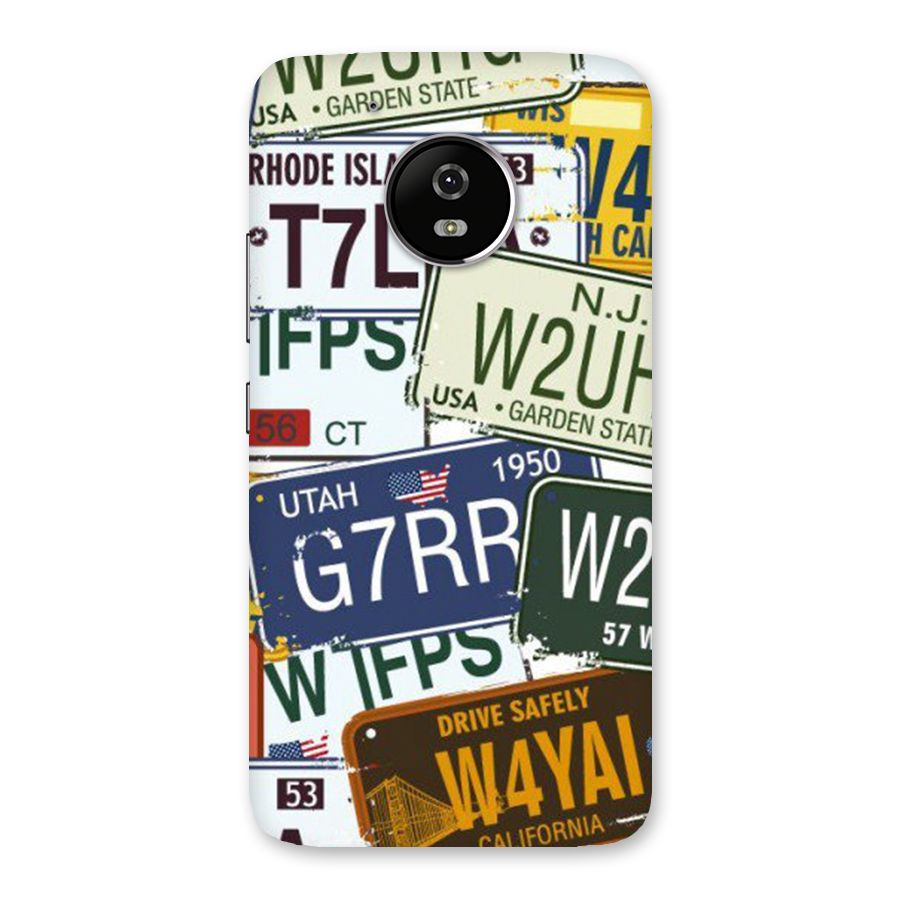 Vintage License Plates Back Case for Moto G5