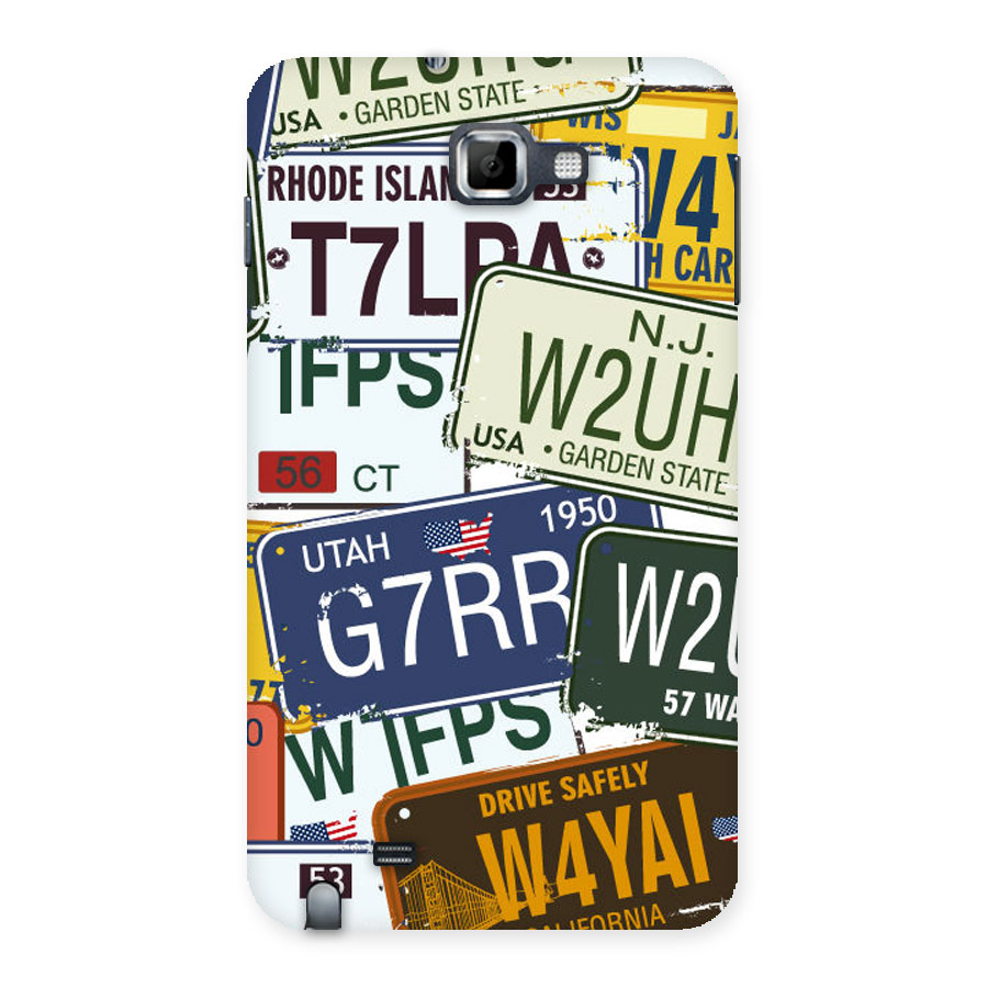 Vintage License Plates Back Case for Galaxy Note