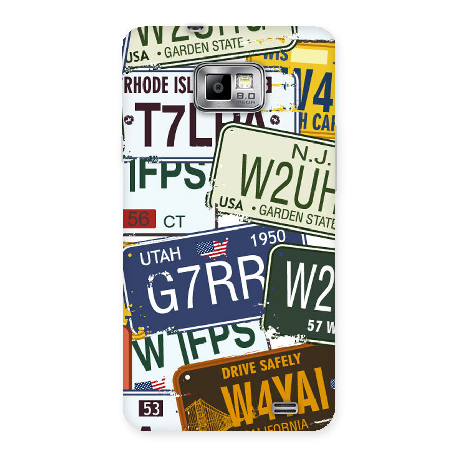 Vintage License Plates Back Case for Galaxy S2