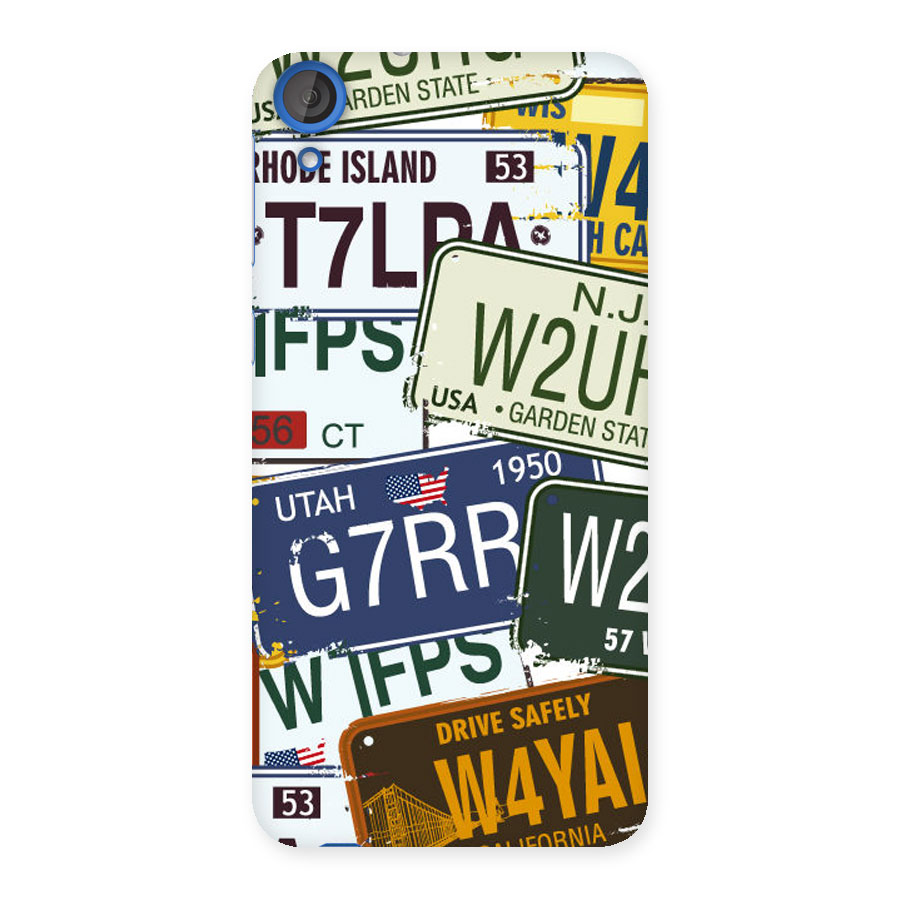Vintage License Plates Back Case for HTC Desire 820
