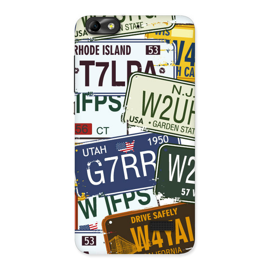 Vintage License Plates Back Case for Honor 4C