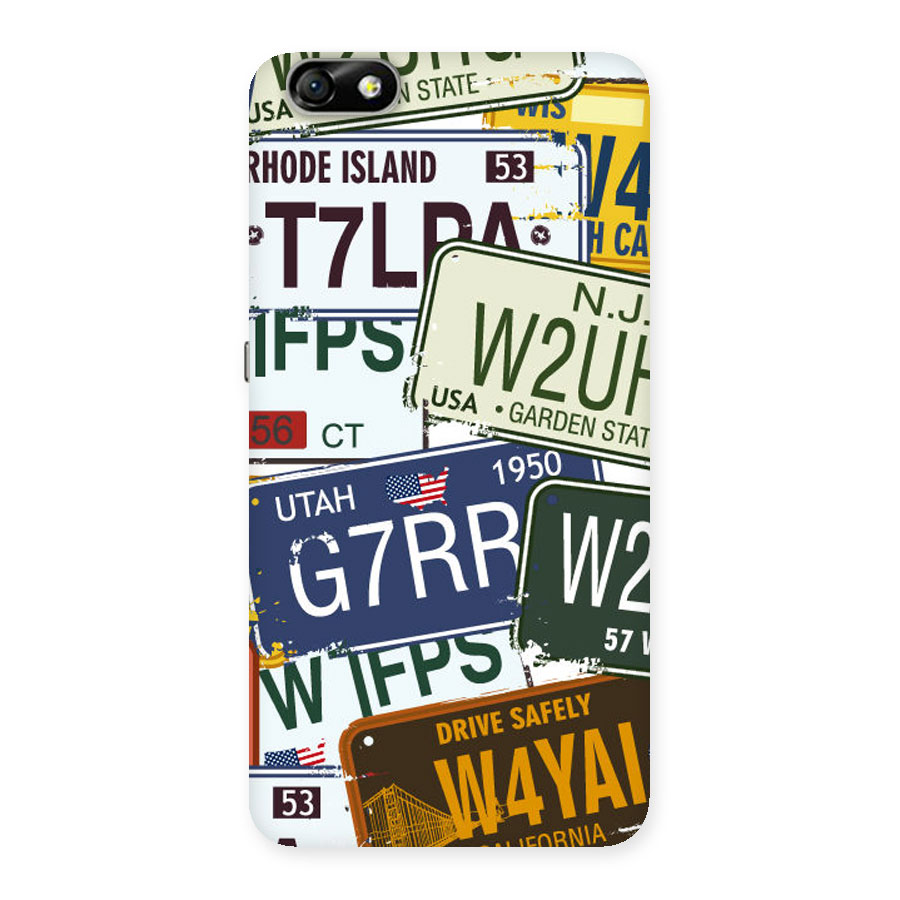 Vintage License Plates Back Case for Honor 4X
