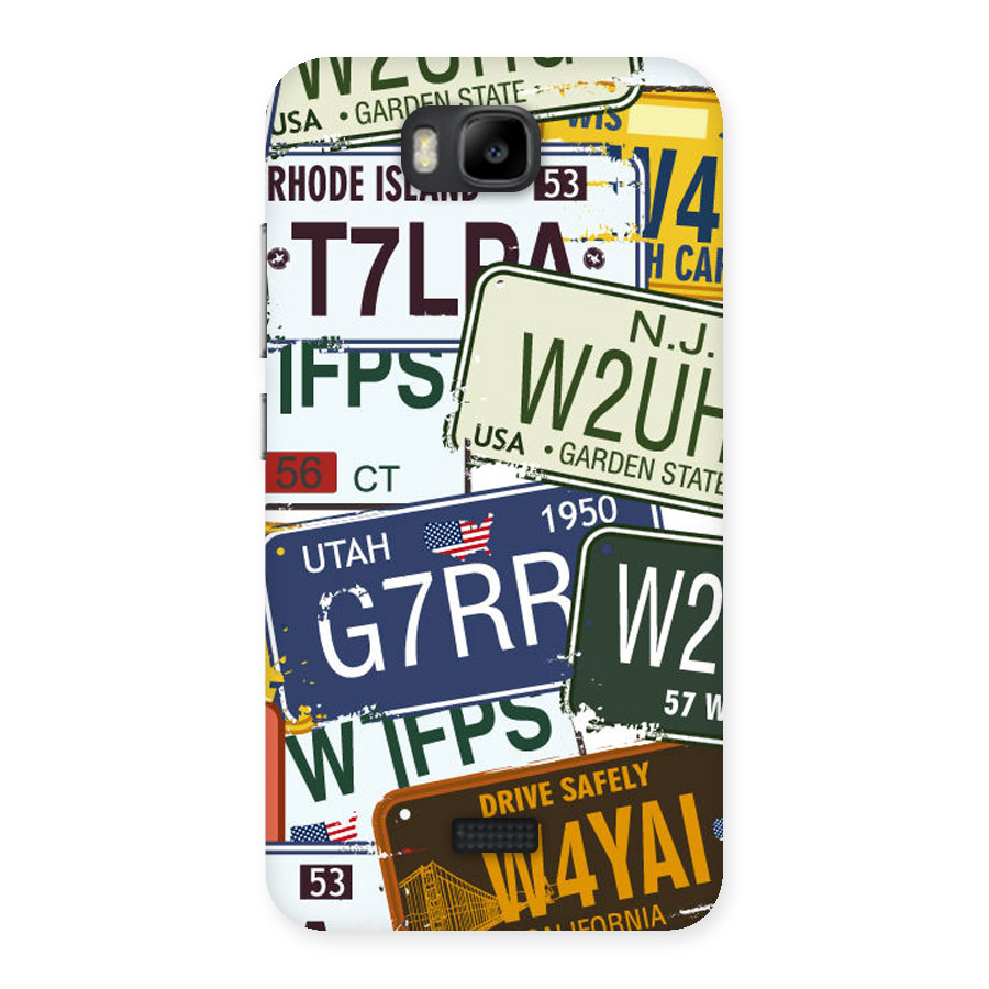Vintage License Plates Back Case for Honor Bee