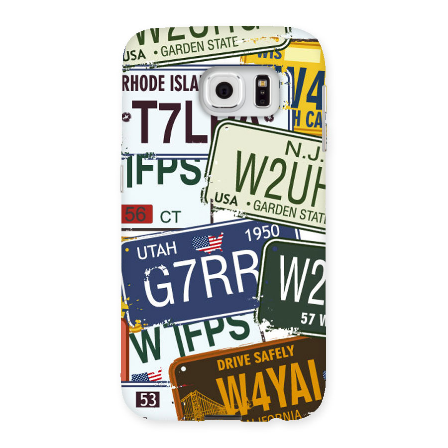Vintage License Plates Back Case for Samsung Galaxy S6