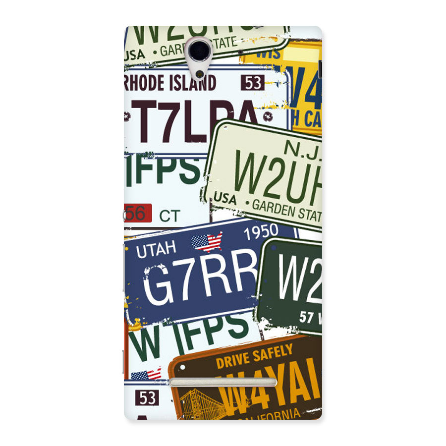 Vintage License Plates Back Case for Sony Xperia C3