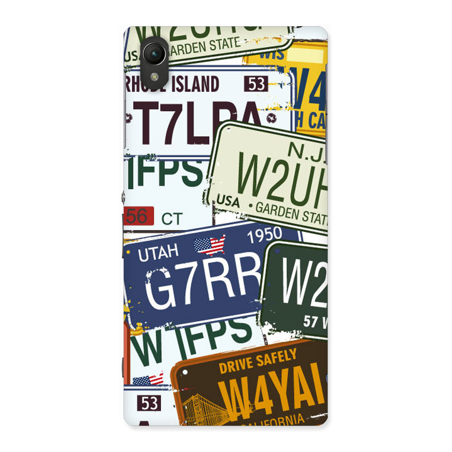 Vintage License Plates Back Case for Sony Xperia Z1