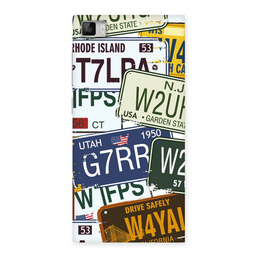 Vintage License Plates Back Case for Xiaomi Mi3