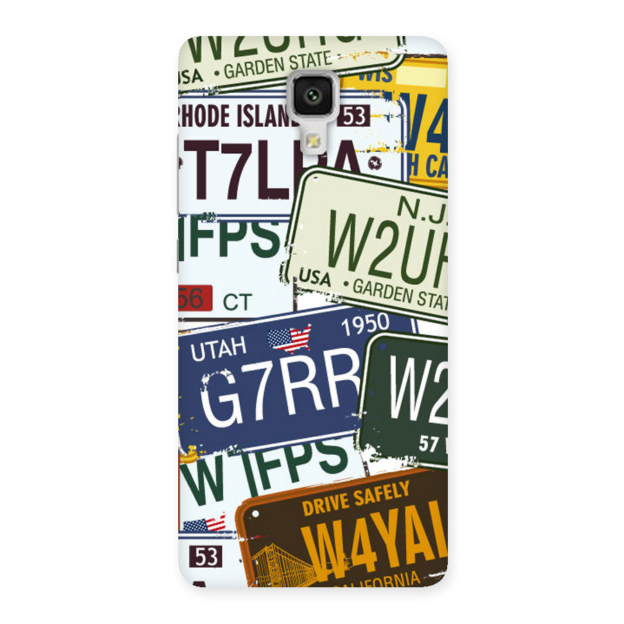Vintage License Plates Back Case for Xiaomi Mi 4