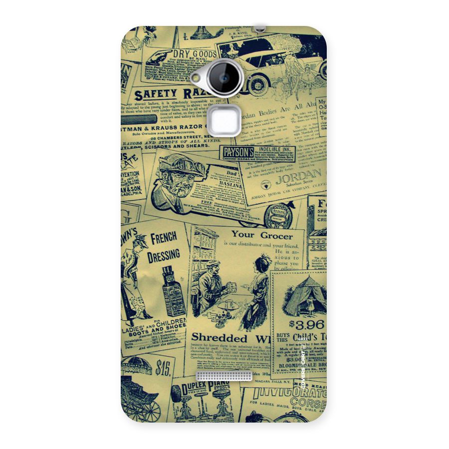 Vintage Newspaper Cutouts Back Case for Coolpad Note 3