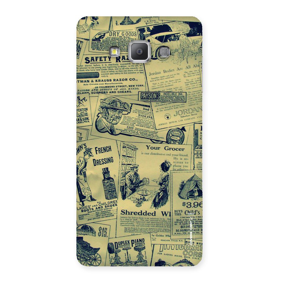 Vintage Newspaper Cutouts Back Case for Galaxy A7