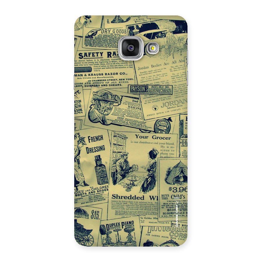 Vintage Newspaper Cutouts Back Case for Galaxy A7 2016