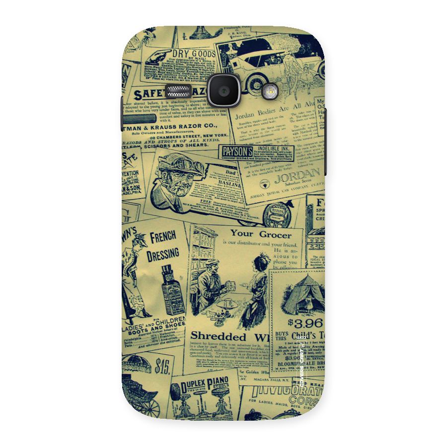 Vintage Newspaper Cutouts Back Case for Galaxy Ace 3