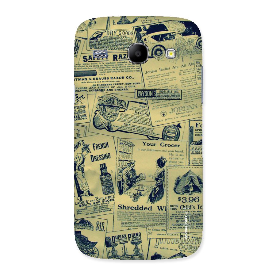 Vintage Newspaper Cutouts Back Case for Galaxy Core