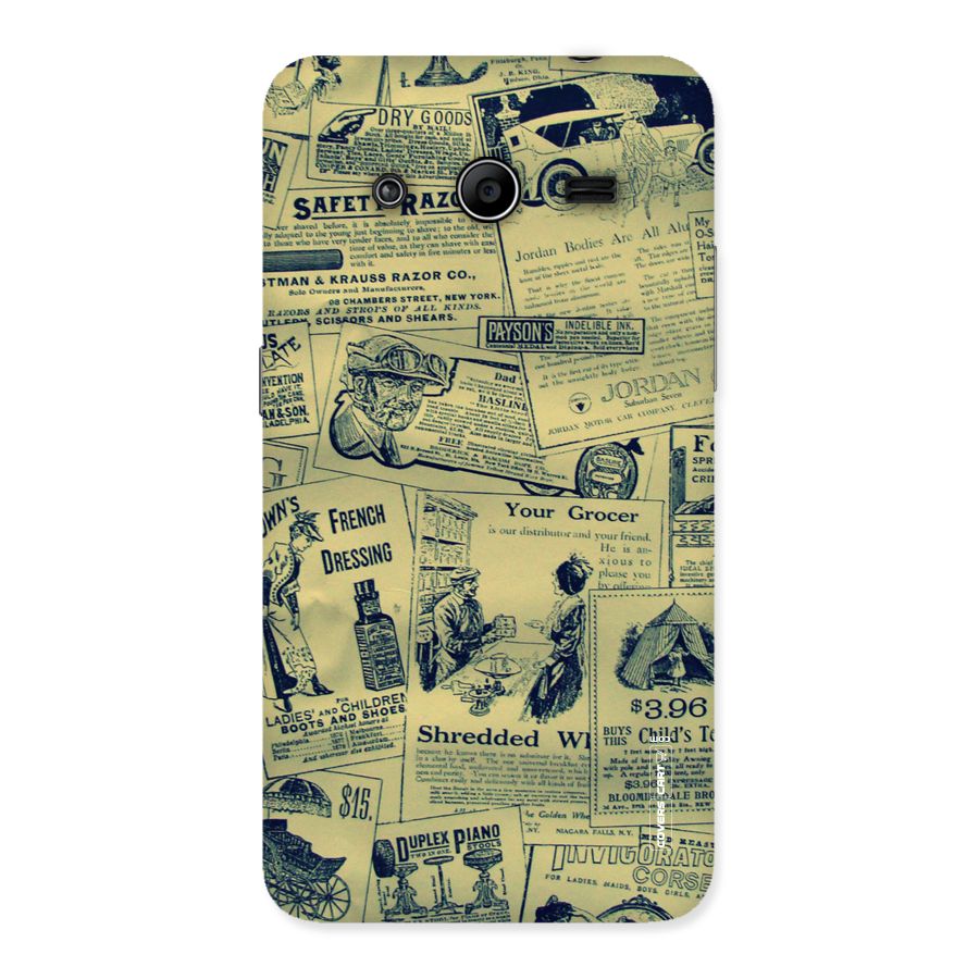 Vintage Newspaper Cutouts Back Case for Galaxy Core 2