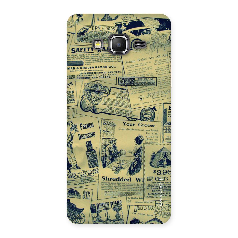 Vintage Newspaper Cutouts Back Case for Galaxy Grand Prime