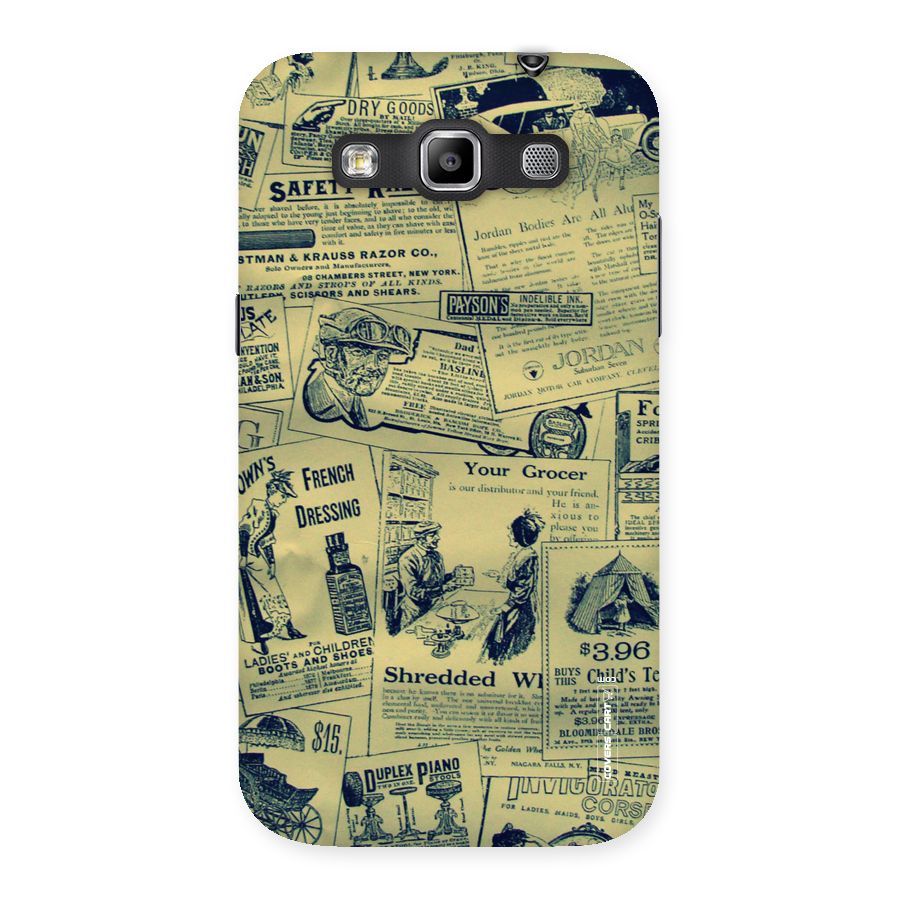Vintage Newspaper Cutouts Back Case for Galaxy Grand Quattro