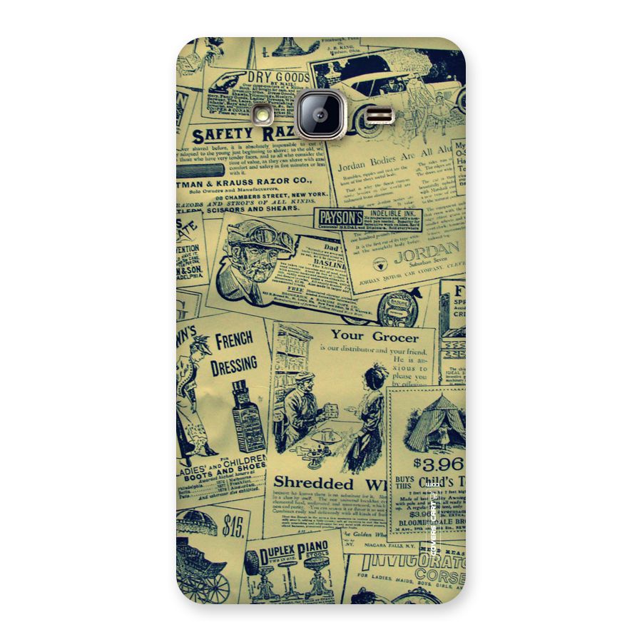 Vintage Newspaper Cutouts Back Case for Galaxy On5