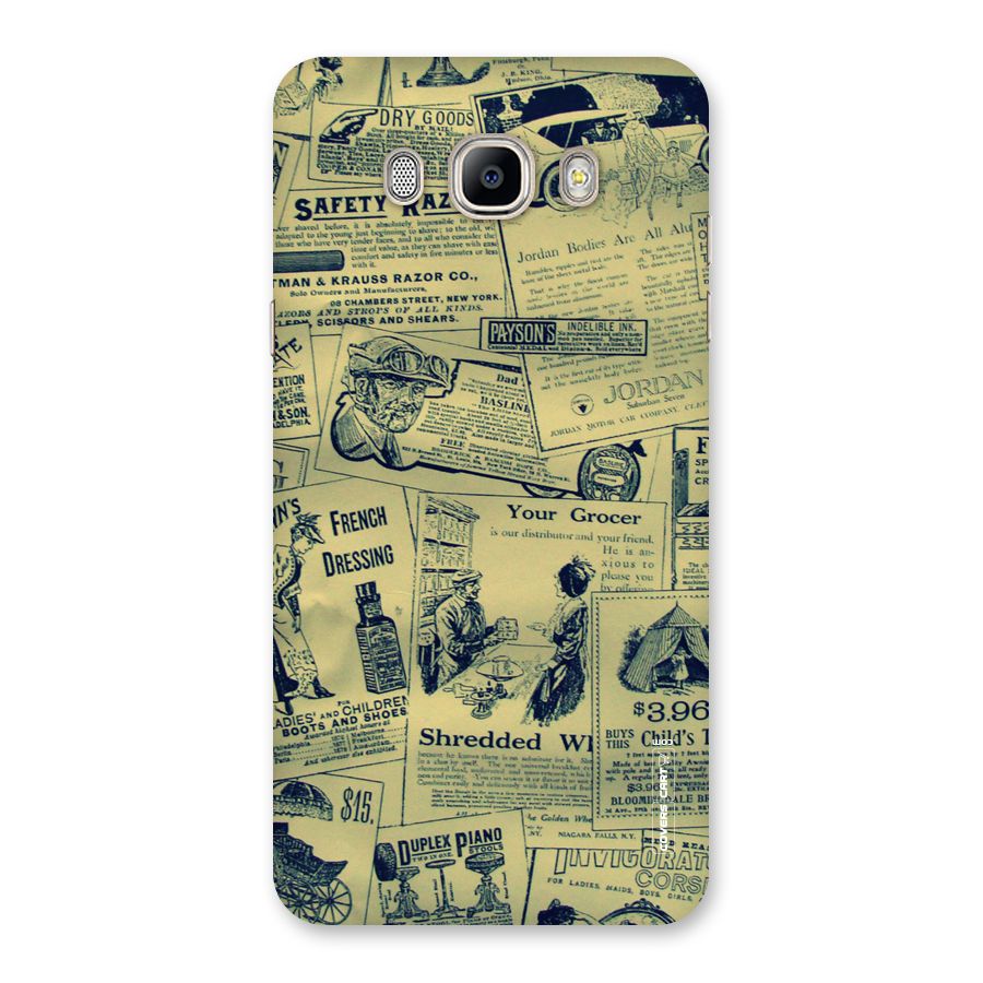 Vintage Newspaper Cutouts Back Case for Galaxy On8