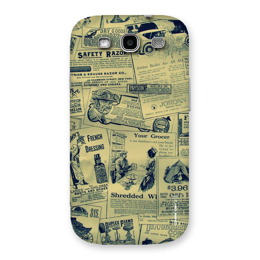 Vintage Newspaper Cutouts Back Case for Galaxy S3