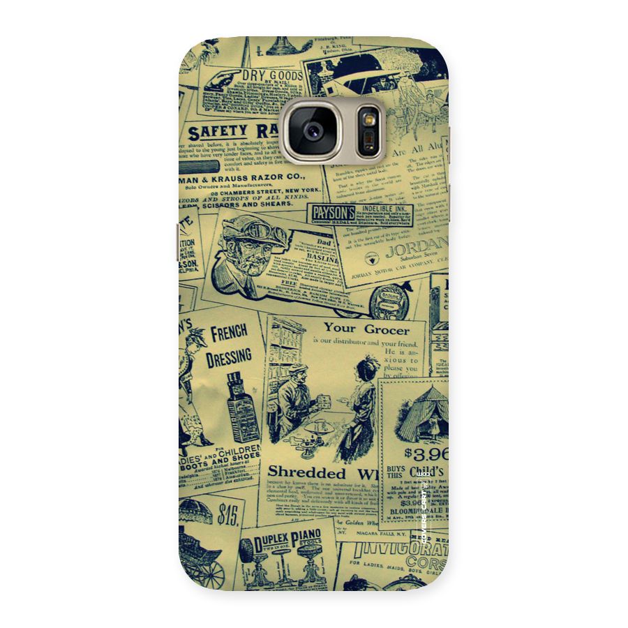 Vintage Newspaper Cutouts Back Case for Galaxy S7