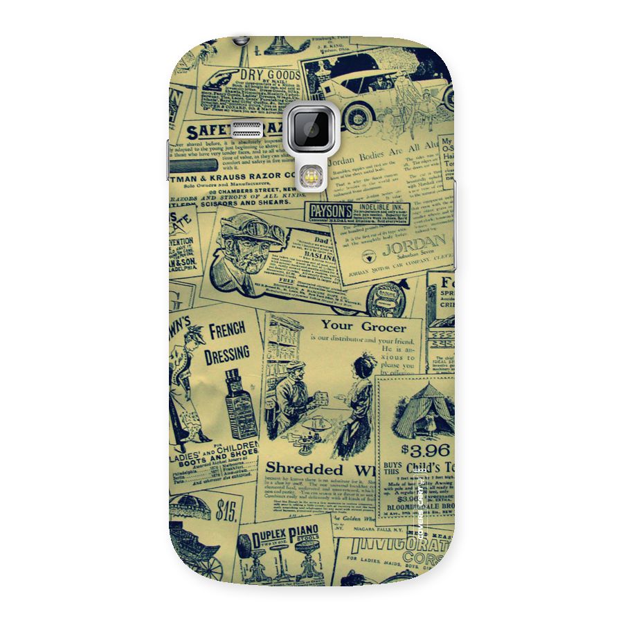 Vintage Newspaper Cutouts Back Case for Galaxy S Duos