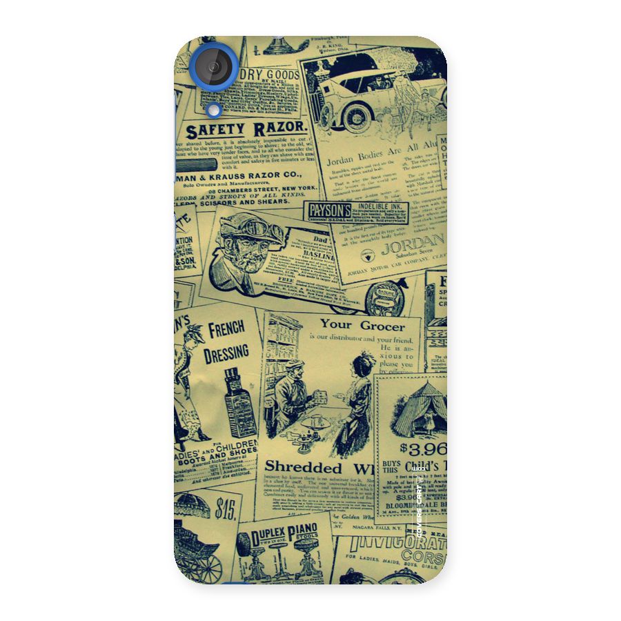 Vintage Newspaper Cutouts Back Case for HTC Desire 820s
