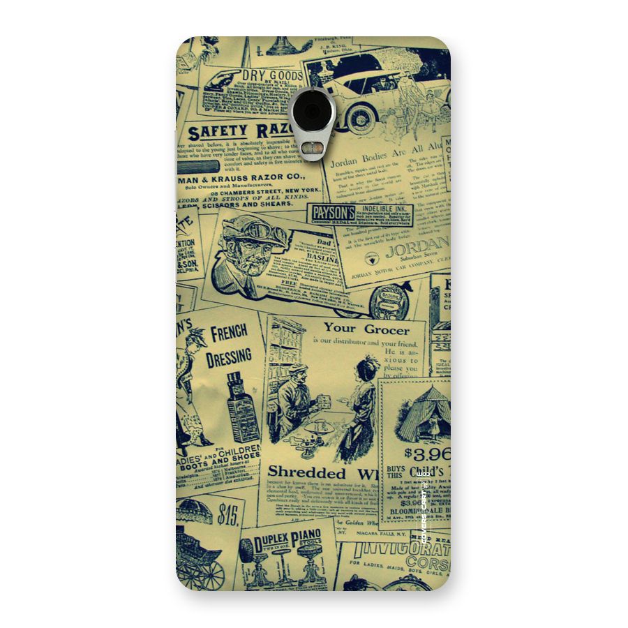 Vintage Newspaper Cutouts Back Case for Lenovo Vibe P1