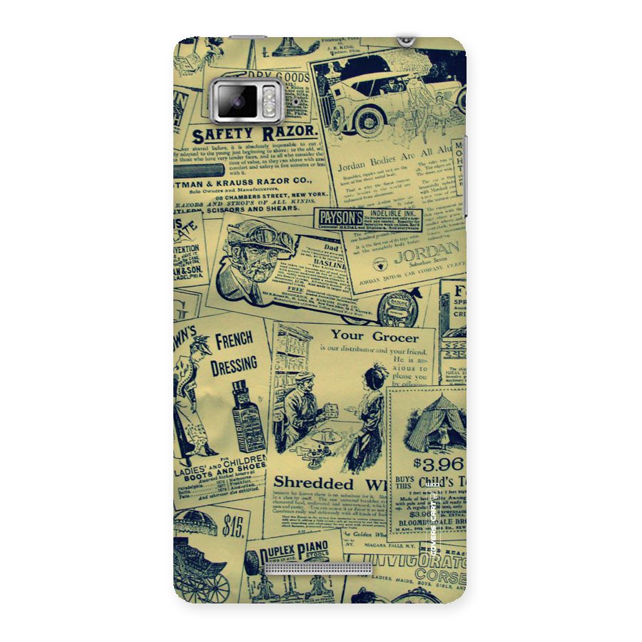 Vintage Newspaper Cutouts Back Case for Lenovo Vibe Z K910