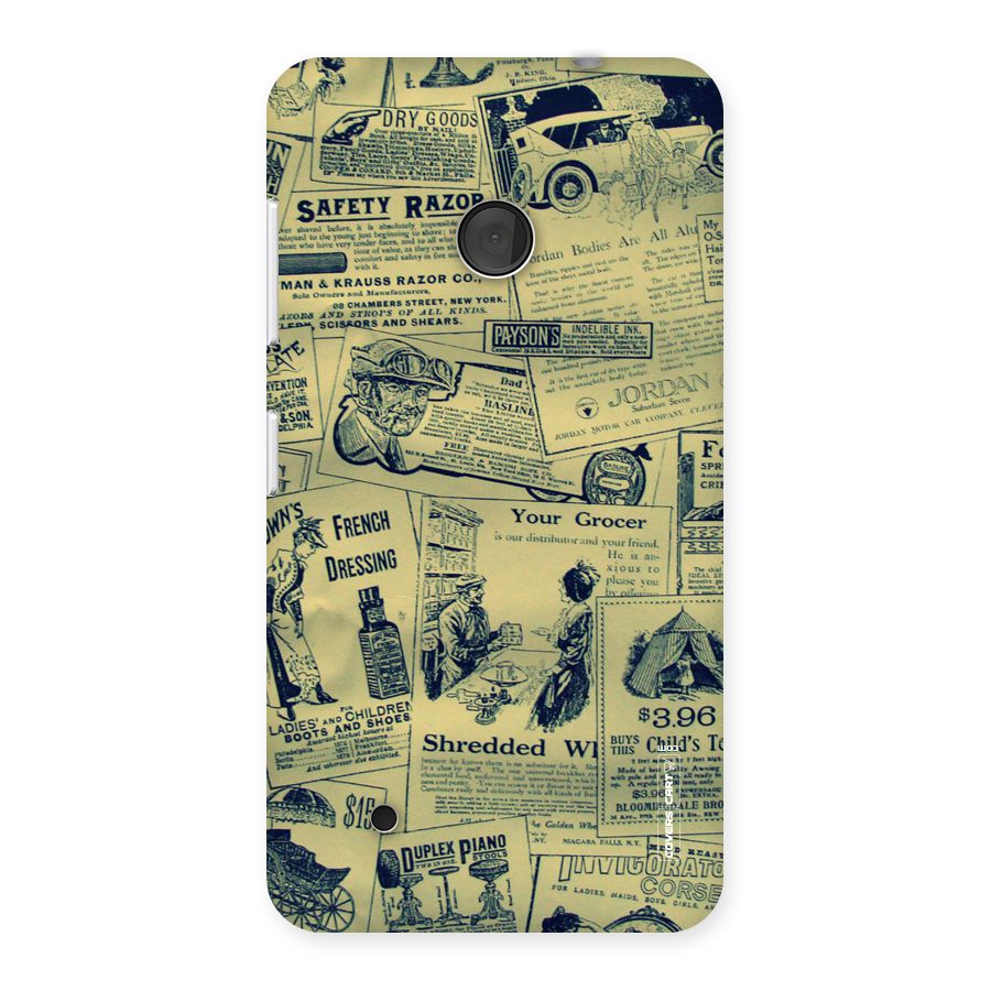 Vintage Newspaper Cutouts Back Case for Lumia 530