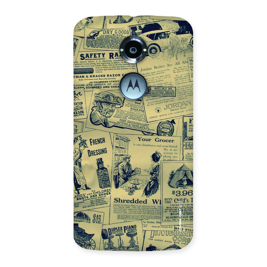 Vintage Newspaper Cutouts Back Case for Moto X 2nd Gen