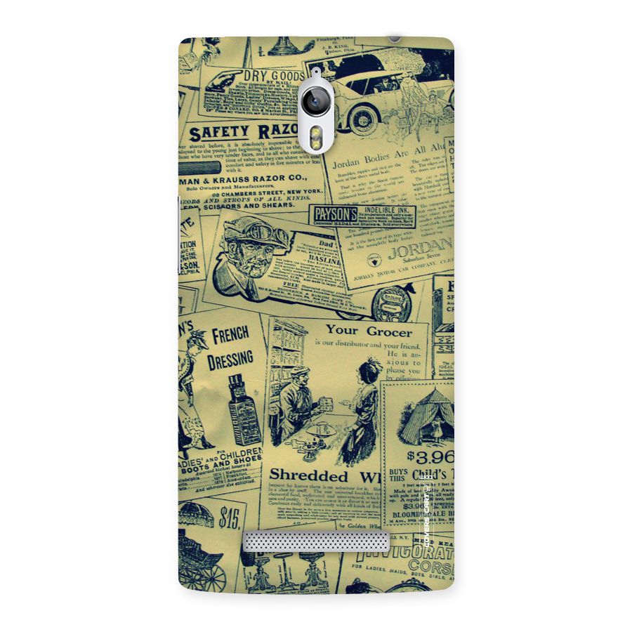 Vintage Newspaper Cutouts Back Case for Oppo Find 7