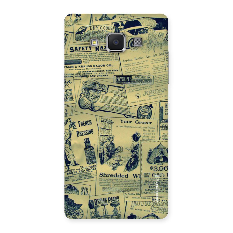 Vintage Newspaper Cutouts Back Case for Samsung Galaxy A5