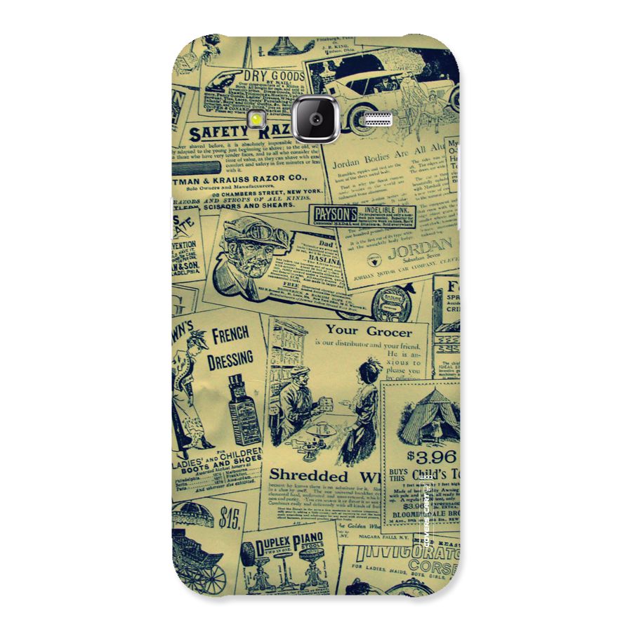 Vintage Newspaper Cutouts Back Case for Samsung Galaxy J5