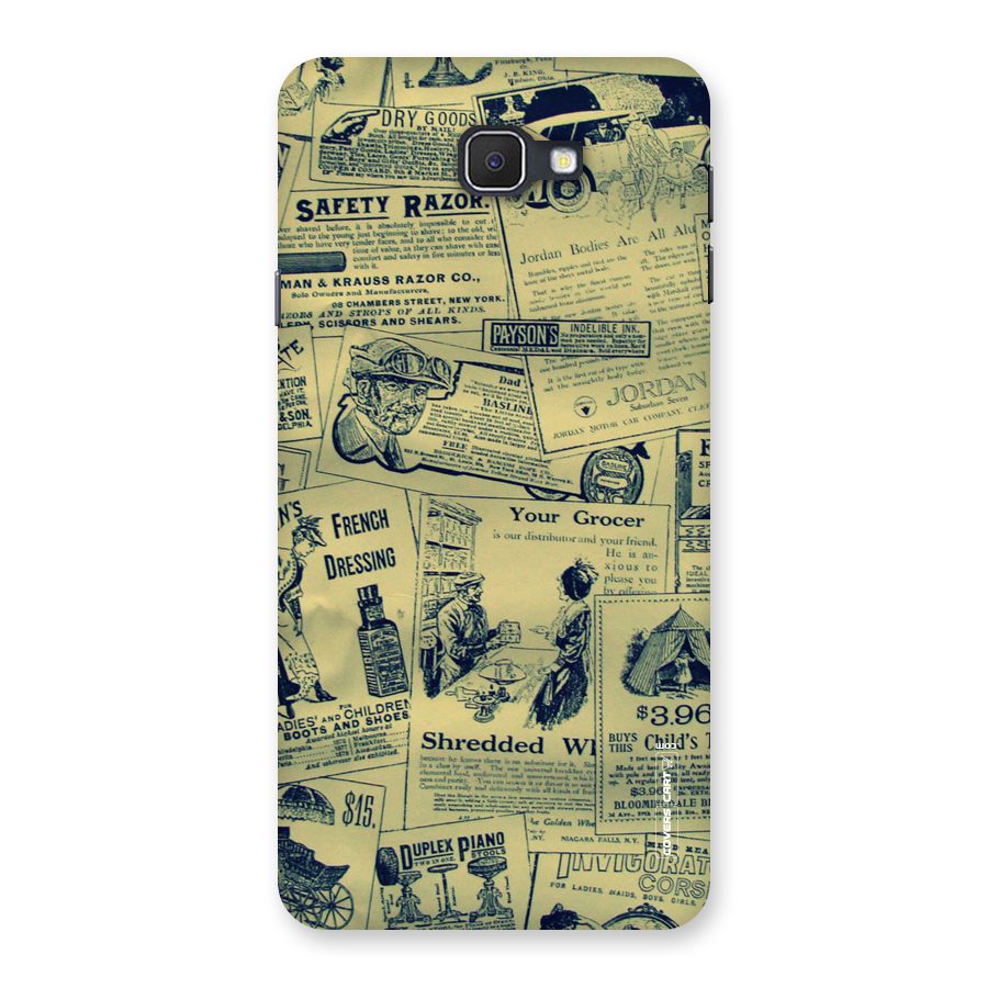 Vintage Newspaper Cutouts Back Case for Samsung Galaxy J7 Prime