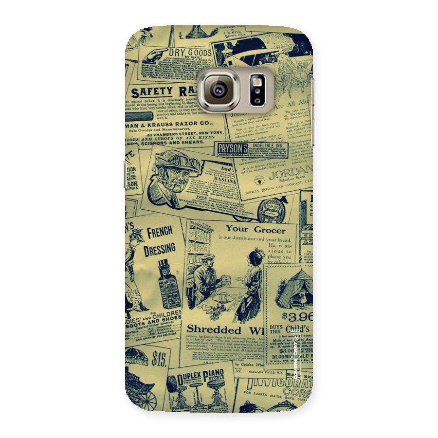 Vintage Newspaper Cutouts Back Case for Samsung Galaxy S6 Edge Plus