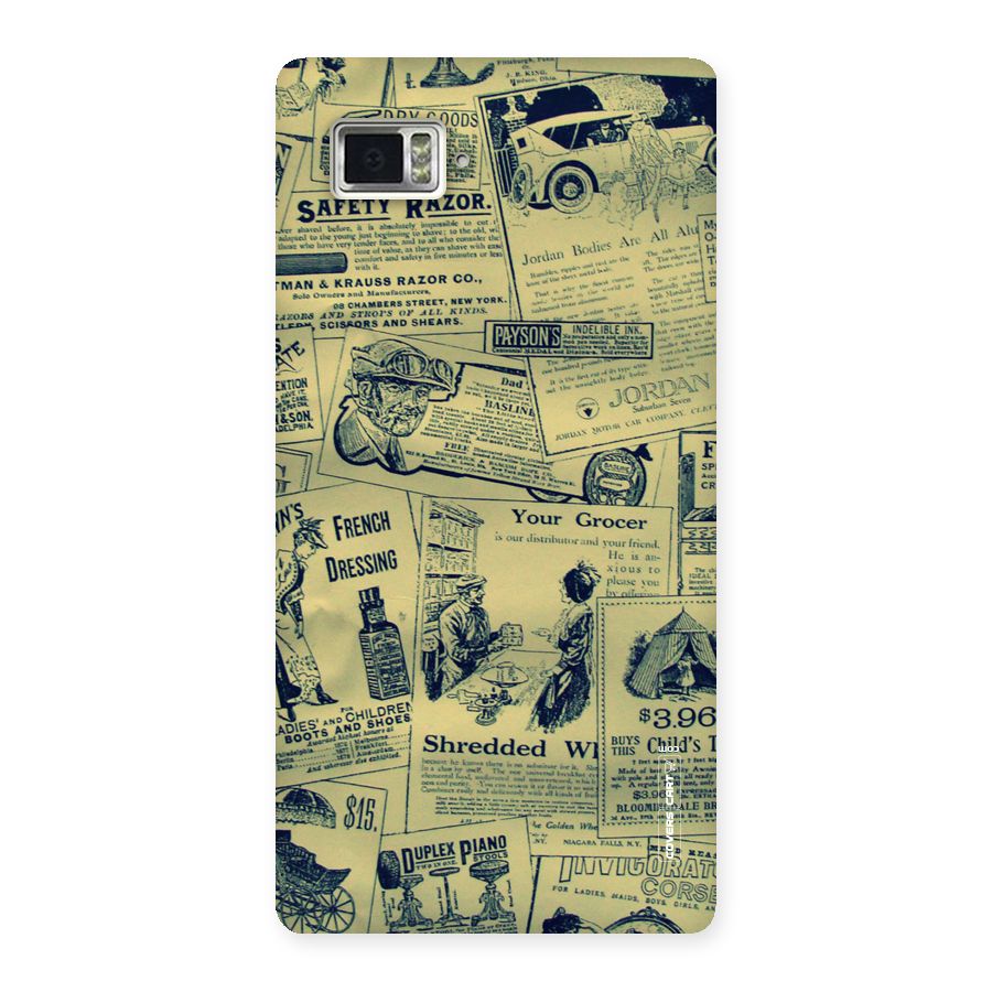 Vintage Newspaper Cutouts Back Case for Vibe Z2 Pro K920
