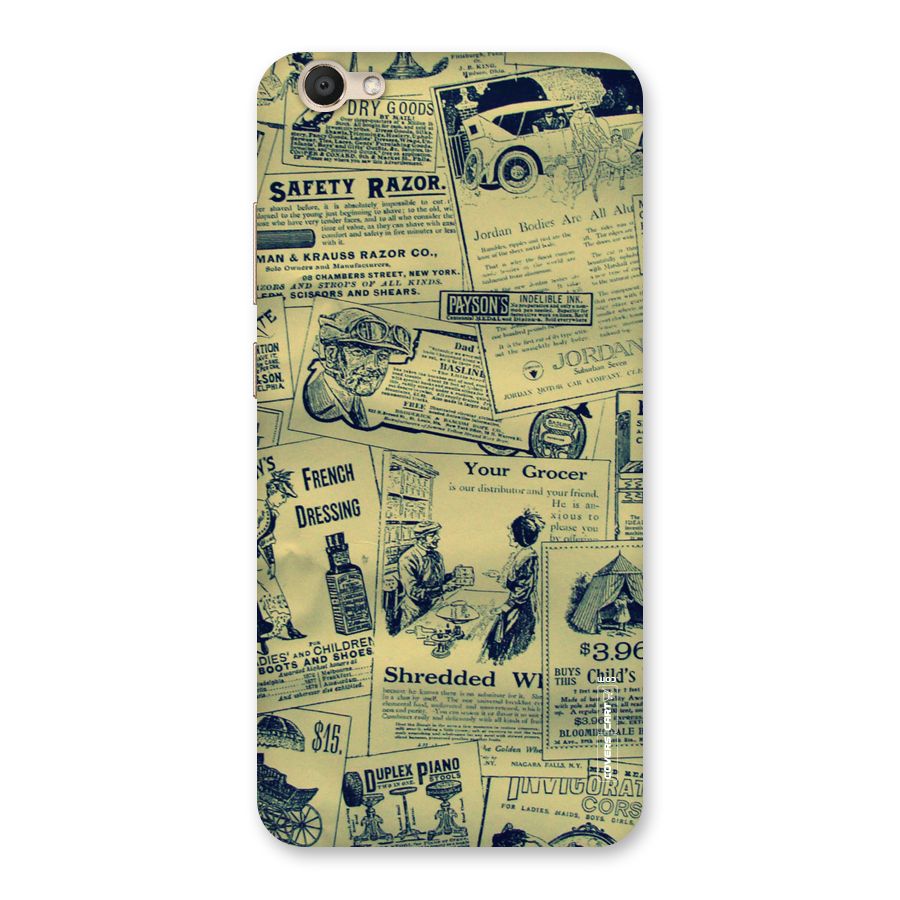 Vintage Newspaper Cutouts Back Case for Vivo V5