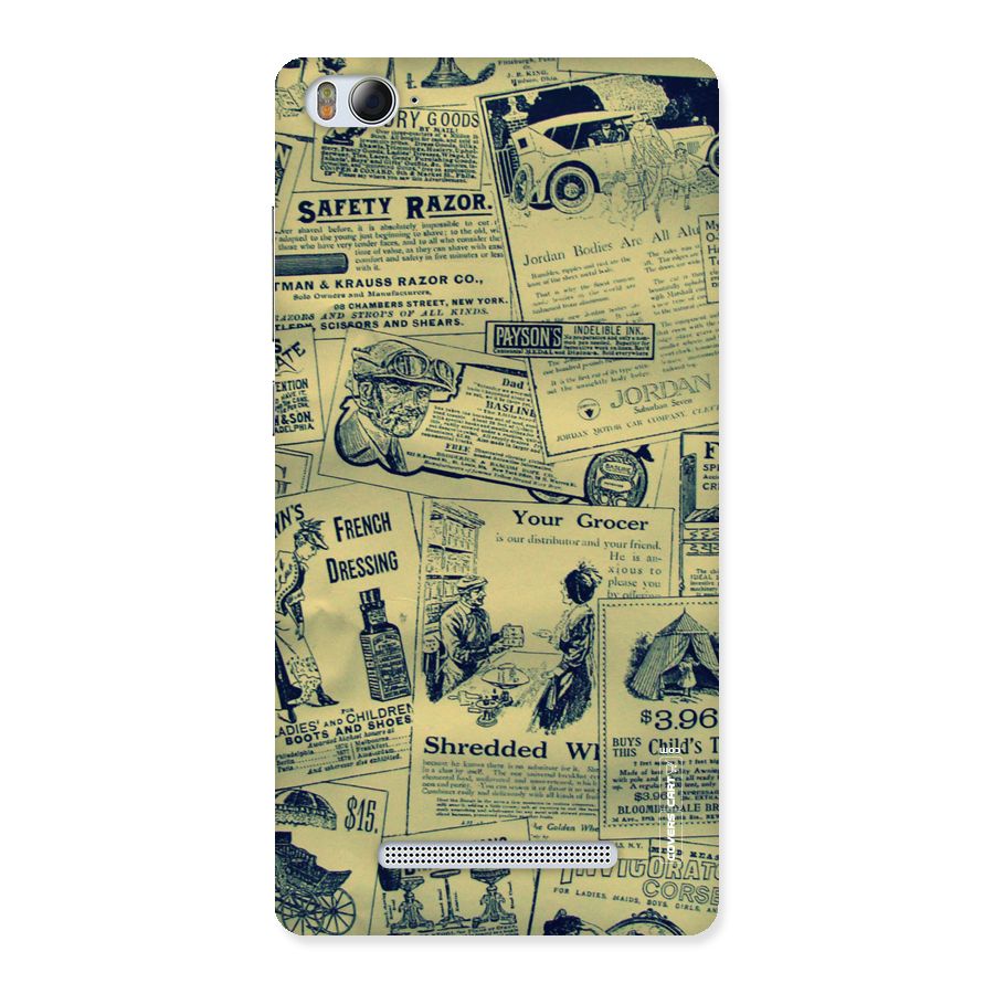 Vintage Newspaper Cutouts Back Case for Xiaomi Mi4i